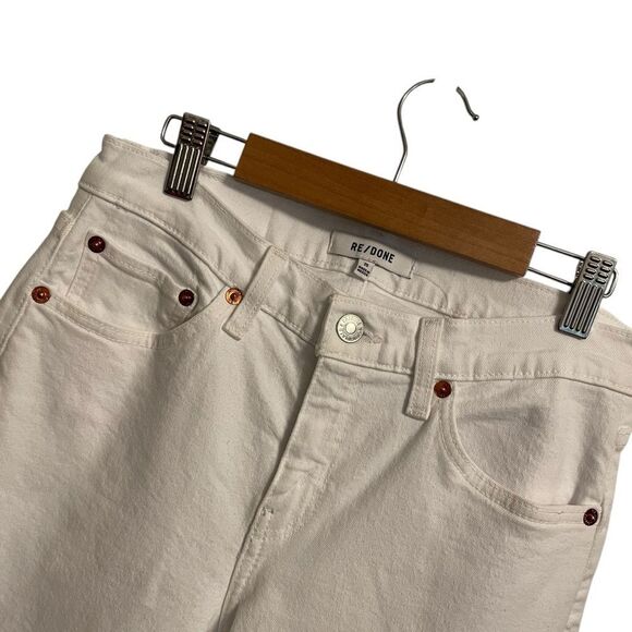 RE/DONE Mid Rise Baby Boot Jeans White Mid-Rise Size 25 NWT - Picture 3 of 6